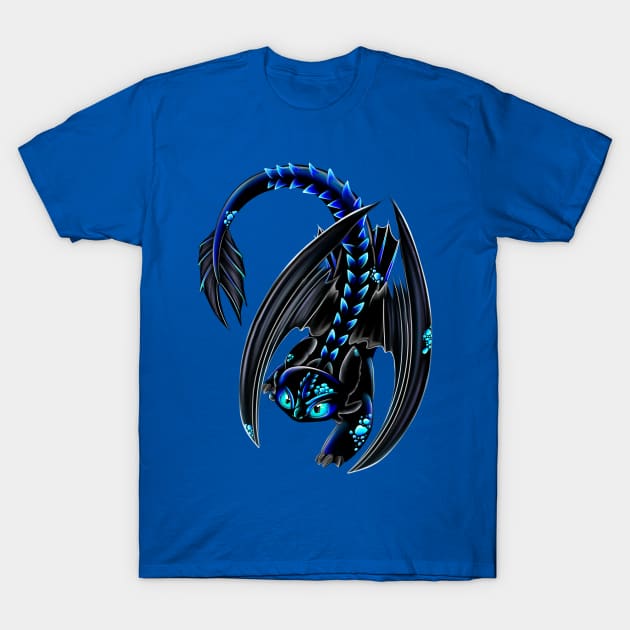 Night fury blue T-Shirt by Icydragon98